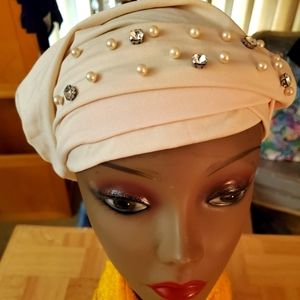 Pearl and Sequin Nylon Hat